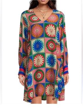 Johnny Was Linora V-Neck Swing Dress - Medium - NWOT